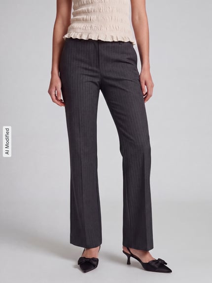Stehmann Wide Leg Hose mit Gürtelschlaufen Modell 'Fenja' Anthrazit 4