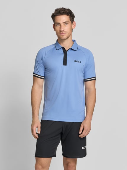 BOSS Green Regular Fit Poloshirts mit Kontrastdetails Ocean 4
