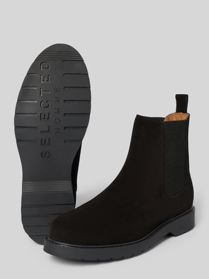 Selected Chelsea Boots aus Veloursleder Modell 'TIM SUEDE' Black 4