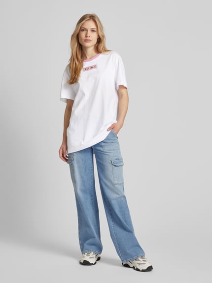 GUESS T-shirt met strass-steentjes Wit - 1