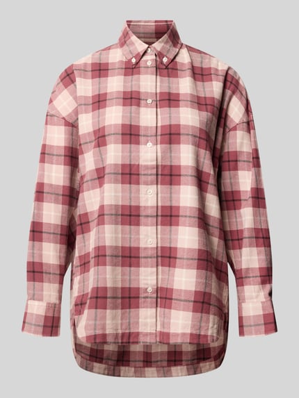 BOSS Orange Langarmbluse mit Button-Down-Kragen Bordeaux 1