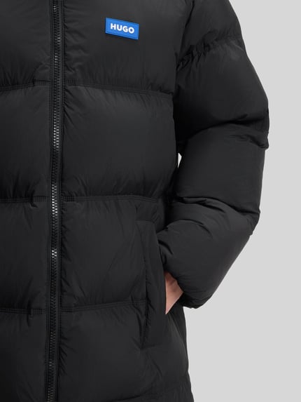 HUGO Blue Puffer Coat mit Logo-Patch Modell 'Bodi2541' Black 6