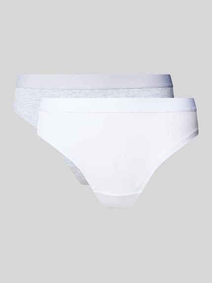SNOCKS Slip met brede elastische band in een set van 2 Lichtgrijs - 1