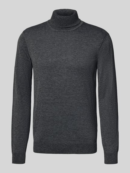 Blend Rollkragenpullover mit Label-Detail Black 2