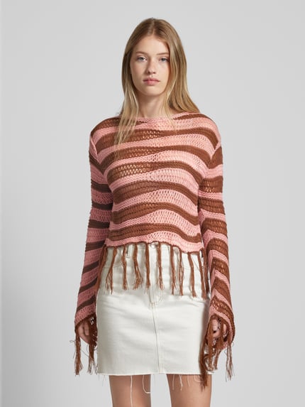 The Ragged Priest Strickpullover mit Lochstickerei Modell 'TERRACOTTA' Hazel 4