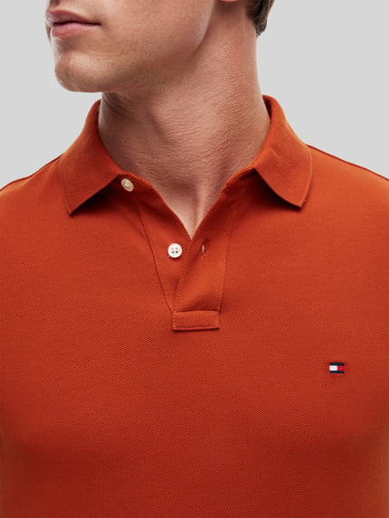 Tommy Hilfiger Regular Fit Poloshirt aus Baumwoll-Mix Terra 3