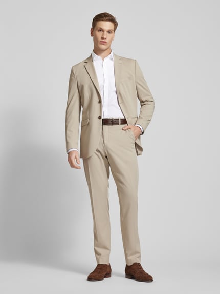 OLYMP Level 5 Slim fit zakelijk overhemd met effen structuur Wit - 1