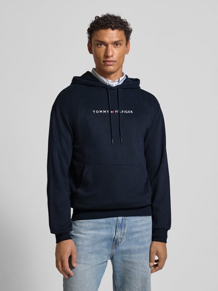 Tommy Hilfiger Regular fit hoodie van katoenmix Marineblauw - 4