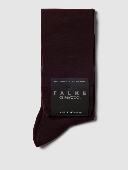 FALKE Kniestrümpfe mit Schurwoll-Anteil Modell 'ClimaWool' Bordeaux 3