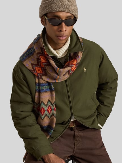 Polo Ralph Lauren bomberka o kroju regular fit z wykładanym kołnierzem Oliwkowy 3