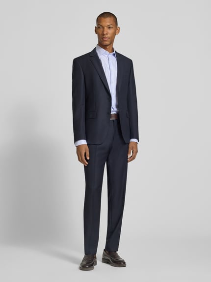 Jake*s Slim Fit Businesshemd mit extra langem Arm Bleu 1