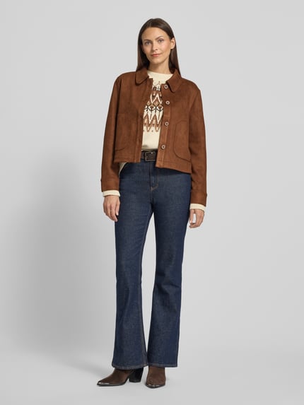 s.Oliver RED LABEL Regular Fit Hemdjacke mit Umlegekragen Camel 1