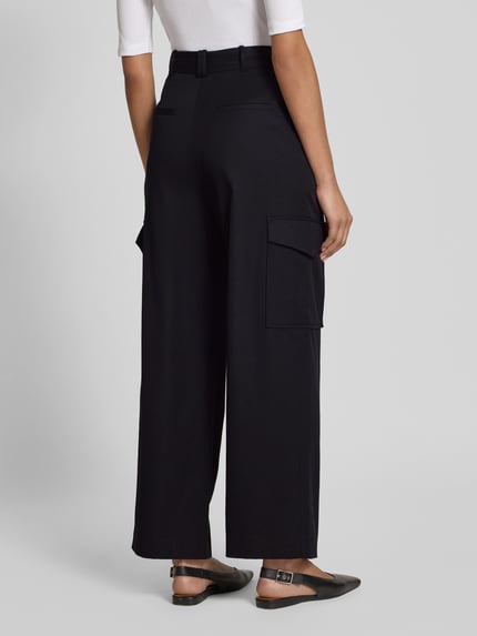 IVY OAK Wide Leg Bundfaltenhose mit Cargotaschen Modell 'PRESTIGE' Marine 5