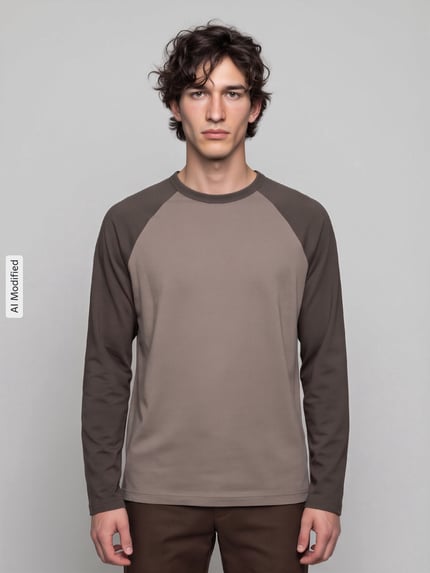 ONLY & SONS Relaxed Fit Longsleeve aus reiner Baumwolle Modell 'HEATON' Hellbraun 4