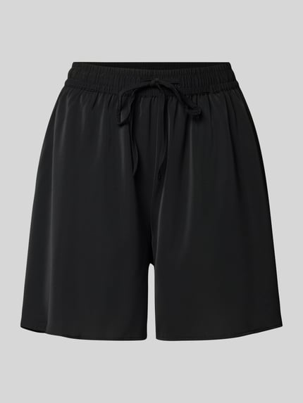 PIECES Regular fit korte sportbroek met tunnelkoord, model 'FUA' Zwart - 2