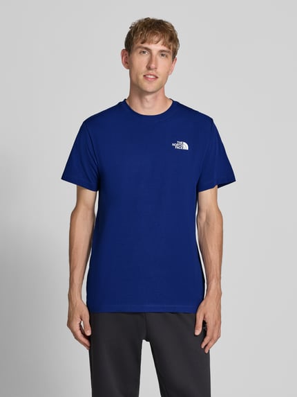 The North Face T-Shirt mit Label-Print Modell 'Evolution' Dunkelblau 4