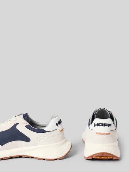 Productfoto, Sneaker met label-details model 'City' van HOFF, afgeronde vorm, vetersluiting, gestructureerde zool, wit-blauw-beige