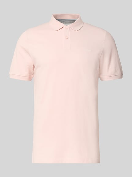 Produktfoto, Regular Fit Poloshirt aus reiner Baumwolle von s.Oliver RED LABEL, unifarbenes Piqué, Polokragen, Kurzarm, label stitching