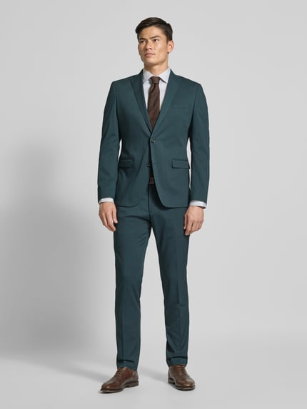 s.Oliver BLACK LABEL Slim Fit Sakko mit Reverskragen Dunkelgruen 1