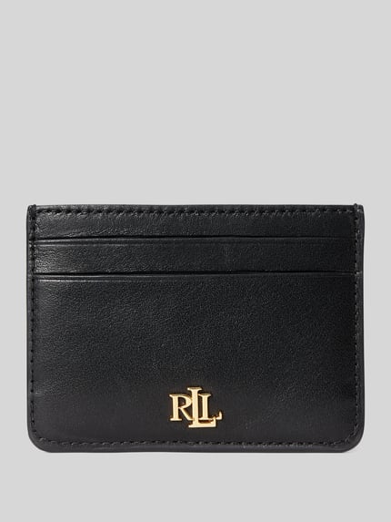 Lauren Ralph Lauren Portemonnaie aus echtem Leder mit 4 Kartenfächern Black 1