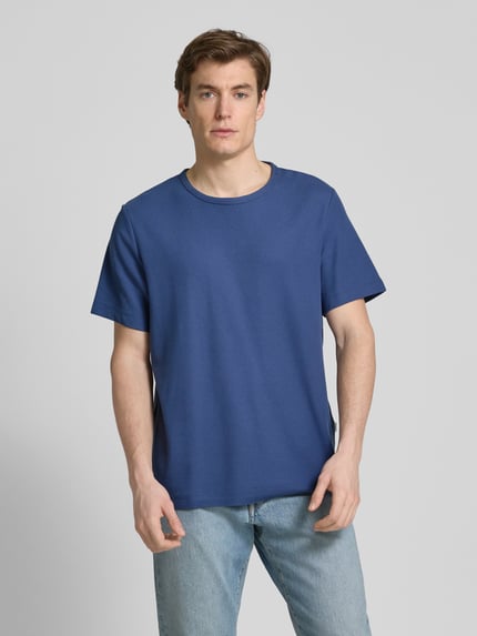 Selected Sweatshirt met labelstitching, model ´JOSEPH' Koningsblauw - 4