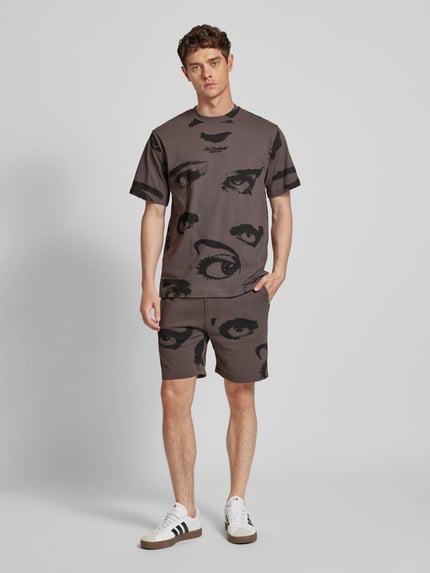 The Hundreds Sweatshorts mit Motiv-Print Anthrazit 1
