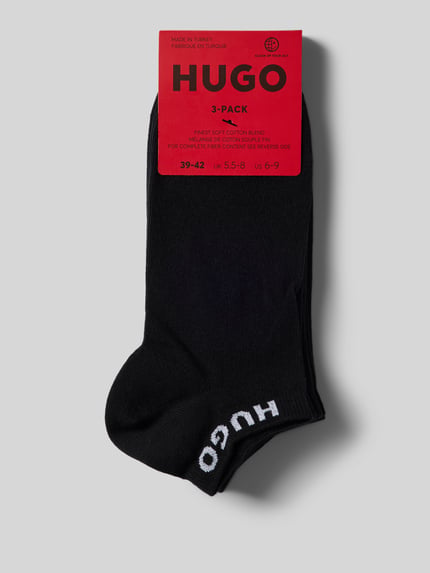 HUGO Sokken met labelprint in een set van 3 paar Black - 3