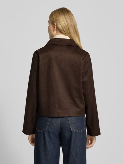 Neo Noir Regular fit blazer in leerlook, model 'Nilo' Donkerbruin - 5