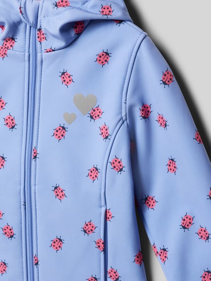 Tom Tailor Kurtka softshell o kroju regular fit z odblaskowymi elementami Błękitny 2