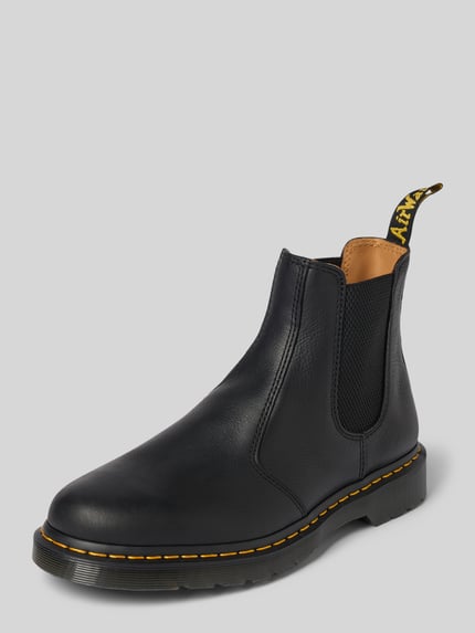 Dr. Martens Chelsea boots van leer met siernaad Zwart - 1