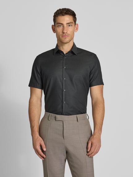 Christian Berg Men Regular Fit Business-Hemd mit Kentkragen Anthrazit 4