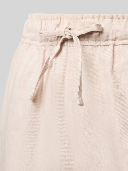 SCHIESSER Szorty lniane od piżamy o kroju regular fit z tunelem Złamany biały 2