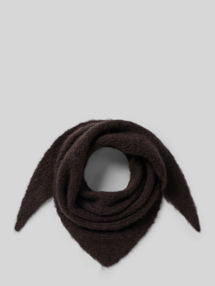 Produktfoto, dunkelbrauner Schal mit Woll-Anteil Modell 'Amaribel' von OPUS, weiche strukturierte Oberfläche, Damen Schal von OPUS