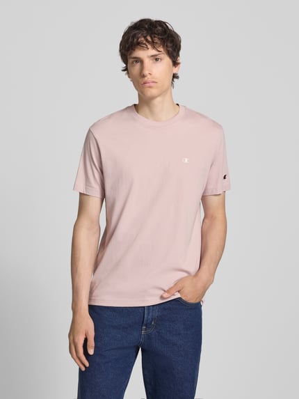 Champion T-shirt met label-stitchings en ronde halsuitsnijding Oudroze - 4