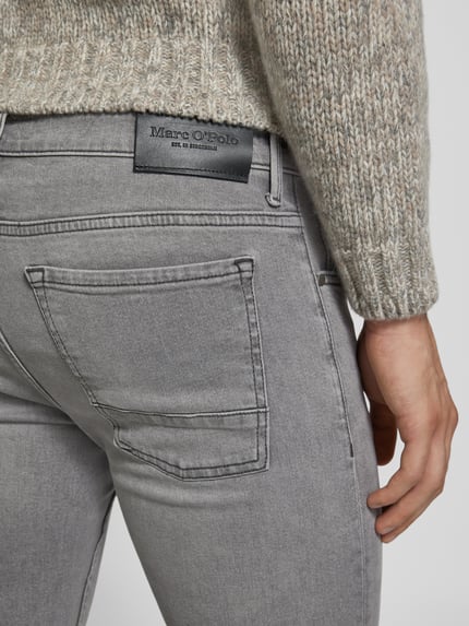 Marc O'Polo Jeansy o kroju straight fit z naszywką z logo Jasnoszary 3