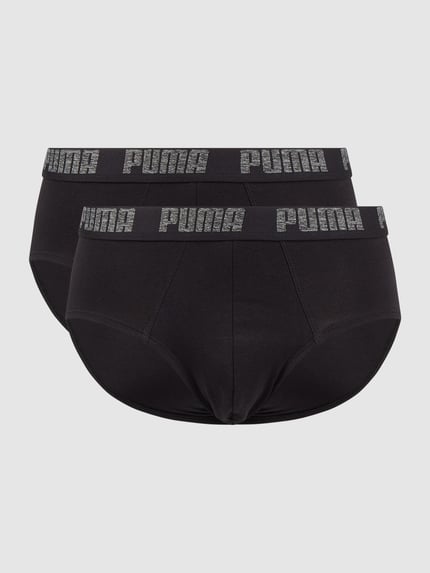PUMA Figi z dodatkiem streczu w zestawie 2 szt. Czarny 1