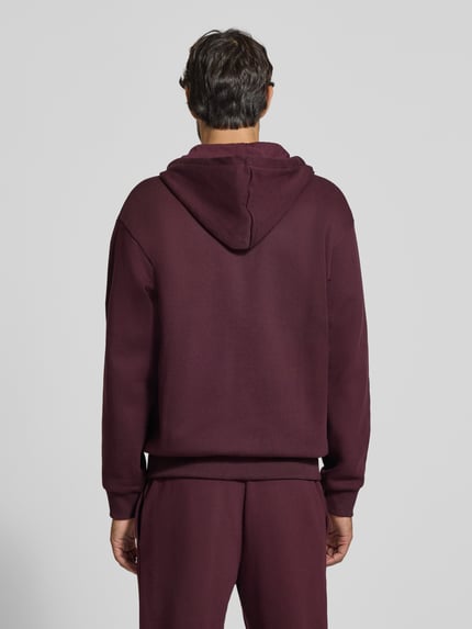 Lacoste Bluza rozpinana o kroju regular fit z mieszanki bawełny Bordowy 5