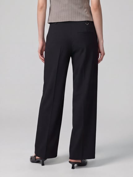 HUGO Regular Fit Hose mit Bundfalten Henesa-3 Black 5