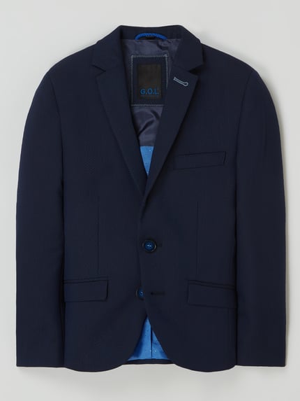 G.O.L. Marynarka na 2 guziki o kroju super slim fit z dodatkiem streczu Granatowy 1