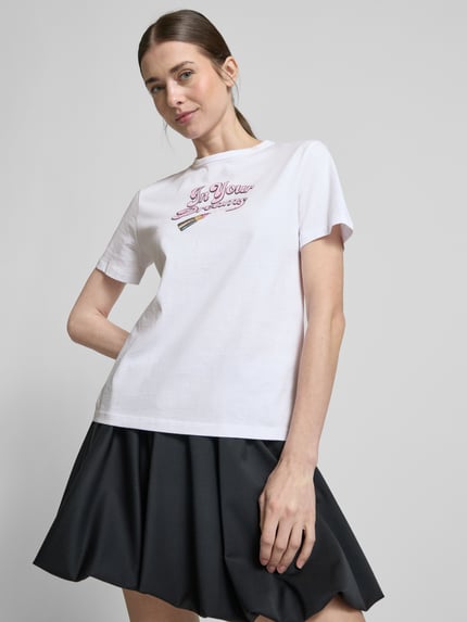 HUGO T-Shirt mit Rundhalsausschnitt Modell 'Damacia' Weiss 3