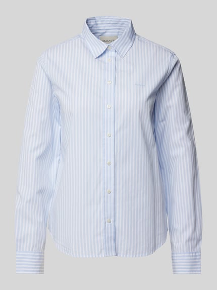 GANT Overhemdblouse van katoen met streepmotief Lichtblauw - 2