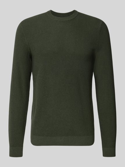 MCNEAL Strickpullover mit gerippten Abschlüssen Dunkelgruen Melange 2