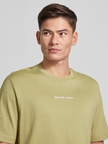Michael Kors T-Shirt mit Label-Stitching Modell 'VICTORY' Gruen 3