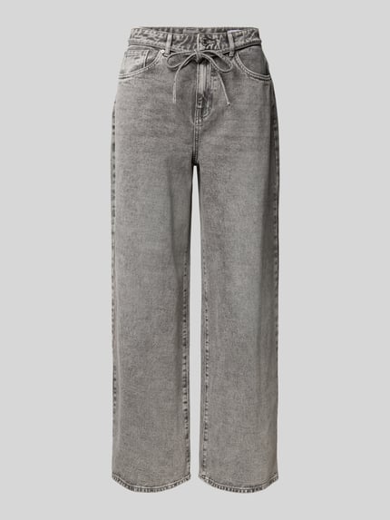 VERO MODA Jeansy z szeroką nogawką z mieszanki bawełny model ‘WIEN’ Jasnoszary 2