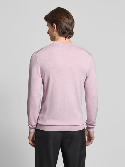 MCNEAL Strickpullover mit gerippten Abschlüssen Hellrosa Melange 5