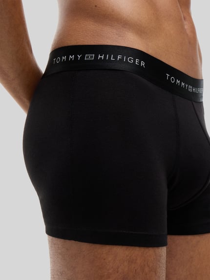 Tommy Hilfiger Trunks mit elastischem Logo-Bund im 3er-Pack Black 3