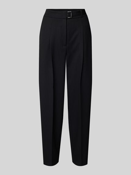 CAMBIO Broek met persplooien en met wol Model 'ELAINE PLEAT' Marineblauw - 2