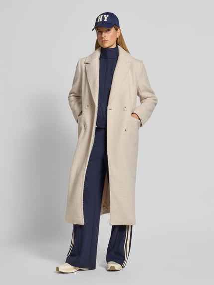Gina Tricot Relaxed Fit Mantel mit Reversragen Offwhite 1