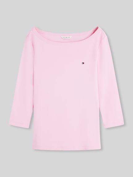 Tommy Hilfiger Regular Fit 3/4-Shirt aus reiner Baumwolle Pink 2