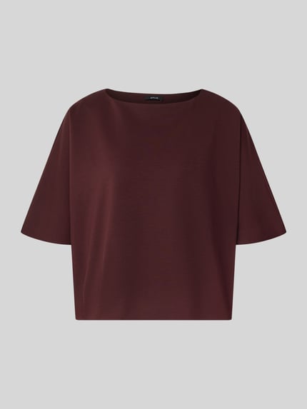 Produktfoto, Regular Fit t-shirt aus modal-mix model 'Ginne' von OPUS in diep rood met gladde textuur, dames t-shirt